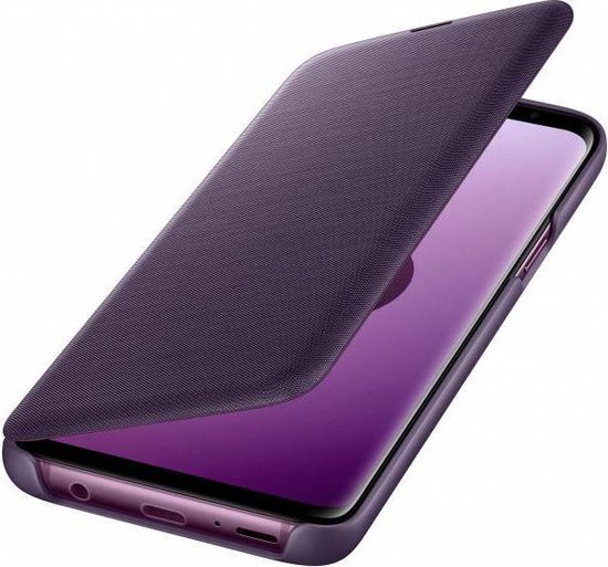 Bully Doorzichtig Transparant Originele Samsung Galaxy S9 LED View Cover, Orchid Gray, Paars | bol.com