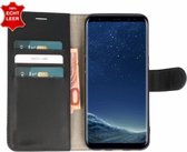 Galata Wallet case Samsung Galaxy S8+ Plus case echt leer zwart hoesje