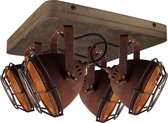 Chericoni - Bella spot - 4 lichts - roest & vintage hout