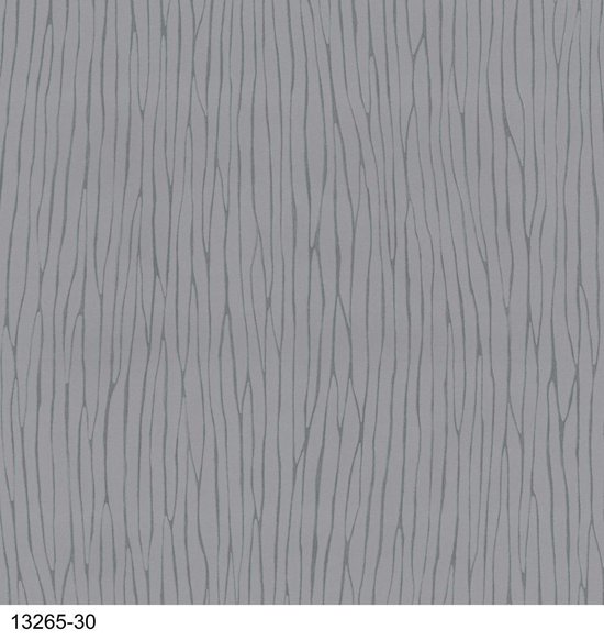 Dutch Wallcoverings Vliesbehang streep - grijs/zilver
