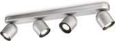 Philips myLiving Zesta - Plafondspot - 4 spots - LED - Aluminium