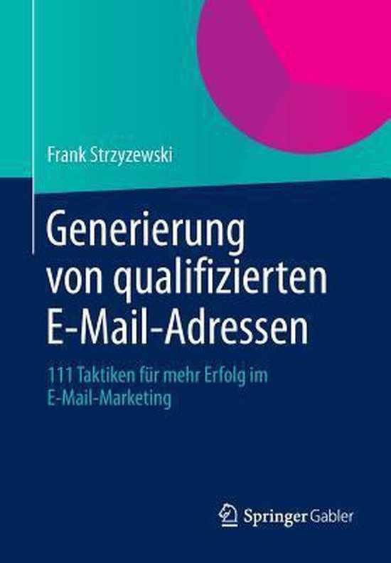 Generierung Von Qualifizierten E-Mail-Adressen - cover