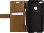 Huawei P8 Lite 2017 Litchi portemonnee cover - bruin