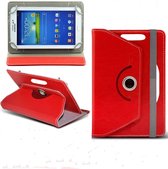 Universele 7 inch Case voor met 360° draaistand  Tablets en e-Readers · Kleur  Rood