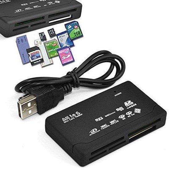 All-in-1 USB 2.0 Geheugenkaartlezer - PC & Mac - Merkloos