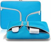 Laptop Sleeve met rits voor o.a. MacBook Air 11 inch - Laptoptas - Turquoise