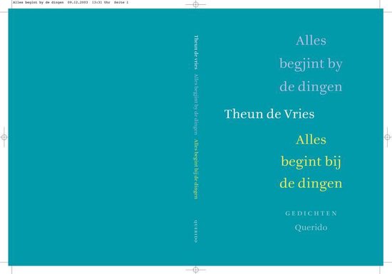 Alles Begint Bij De Dingen, Theun de Vries | 9789021484877 | Boeken