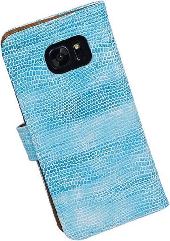 Étui Portefeuille Samsung Galaxy S7 Edge Turquoise Mini Snake Book Type