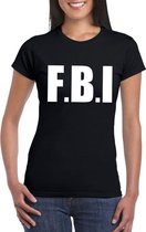 Politie FBI tekst t-shirt zwart dames XL