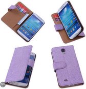 BestCases Samsung Galaxy S4 i9500 - Antiek Echt Leer Bookcase Roze - Lederen Leder Cover Case Wallet Hoesje