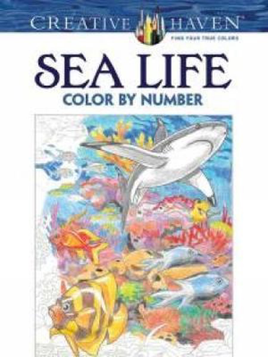 Creative Haven Sea Life Color by Number Coloring Book - George Toufexis