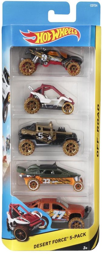 Hot Wheels - Speelgoed auto - Set 5 diverse speelgoedauto's - Hot Wheels
