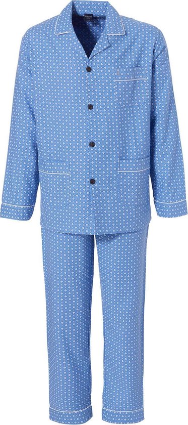 Flanellen pyjama van Robson cadetblauw | bol.com