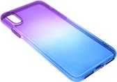 Paarsblauw siliconen hoesje Geschikt voor iPhone XS/ X