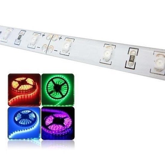 - RGB - LED - 12 volt - 5050 SMD - 60 LEDs per Meter - dimbaar | bol.com