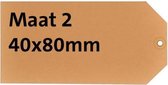 Label hf2 nr2 40x80mm karton 200gr chamois | Doos a 1000 stuk