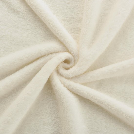 Op de grond Roman Toelating neu.haus]® Pluche deken - fleece plaid - crème - 220x240cm | bol.com