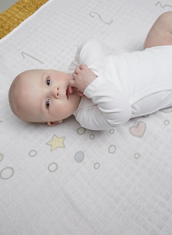 Meyco Baby Woezel & Pip swaddle - hydrofiel - multicolour - 120x120cm — afbeelding 2