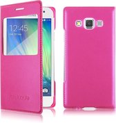 iClone Smart window Flip cover Samsung Galaxy A3 2015 donker roze