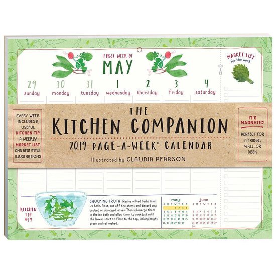 2019 the Kitchen Companion PageAWeek Wall Calendar