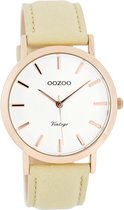 OOZOO Vintage Bruin/Wit horloge C8110 (38 mm)