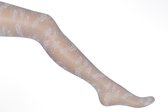 Floral Lace Tights - White - L