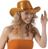 16 stuks: Cowboyhoed paillettenprint - Oranje
