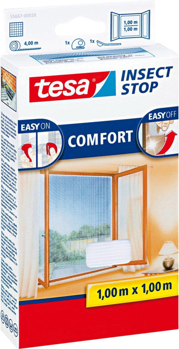 Insectenhor Tesa 55667 voor raam 1x1m wit - Tesa
