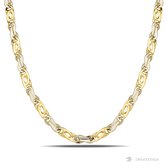 Juwelier Zwartevalk 14 karaat gouden bicolor ketting - BF 1307/60cm