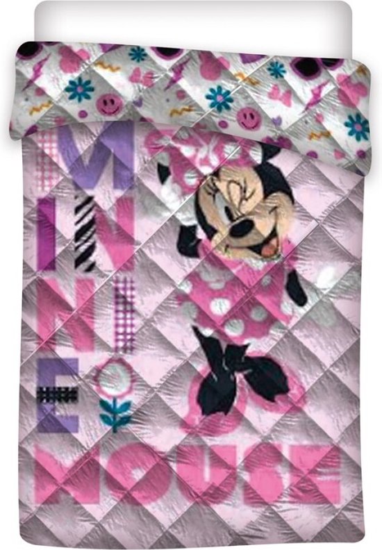 Couvre-lit Minnie Mouse - Couette - Couverture - Fleurs