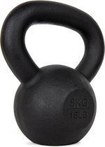 VirtuFit Gietijzeren Kettlebell Pro - Gewichten - 8 kg - Zwart - Kettle Bell