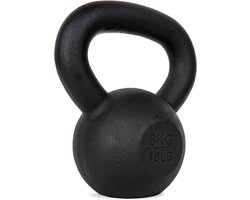 VirtuFit Kettlebell Pro - Kettle Bell - Gietijzer - 8 kg - Zwart - Sport Gewicht - Ergonomische & Brede Handgreep - Geschikt voor CrossFit & Fitness - Conditietraining