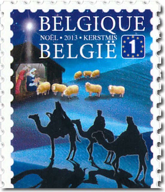 Bpost Kerst EU 10 postzegels tarief 1 EUROPA Kerststal