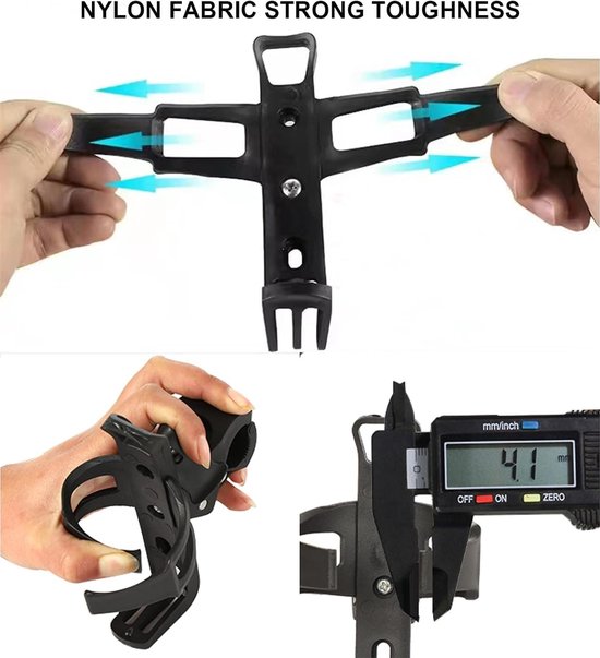 Bekerhouder – telefoon accessoires kinderwagen deur – bekerhouder – koffiehouder – beker fiets rolstoel, rollator, fiets en scooter