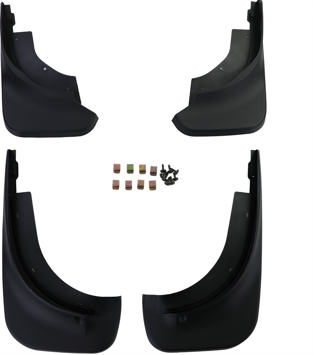 Set Spatlappen Voor Hyundai I10 (2006-2010) – 4 Stuks PP, Zwart – Voor- En Achter, Met Bevestigingsmateriaal
