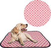 Luxe Hondentoilet monogram roze - 60 x 45 cm Wasbare plasmat - Puppy trainingspad - Plasmatjes hond - Trainingsmat hond