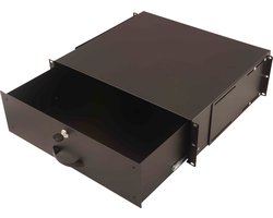 Digitus DN-19 KEY-3U-SW 19 inch Schuiflade voor patchkast 3 HE Zwart