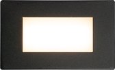 HOFTRONIC - Dillon Wand Inbouwspot Zwart - Trapverlichting - 3 Watt 340 Lumen - 3000K Warm wit licht - IP54 waterdicht - 107x66x25mm