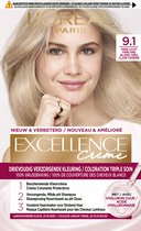L'Oreal Paris Excellence Crème 9.1 - Zeer Licht Asblond - Permanente Haarkleuring