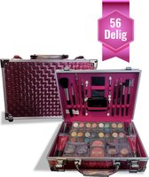Valise de maquillage de Luxe 56 pièces - Rose - Valise de maquillage avec contenu - Valise de maquillage Filles - Valise de maquillage Enfants - Set de maquillage pour Filles