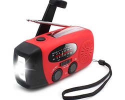 Radio Op Batterijen (Accu) Voor Rampen - Radio Opwindbaar - Noodradio - Noodradio Solar Opwindbaar