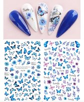 GUAPÀ® Nail Art Nagelstickers | Nagel Stickers Vlinders | Nail Art 3D Stickers | Nagelstickers Kinderen | Nail Art Stempel | 2 velletjes Vlinder Nagel stickers
