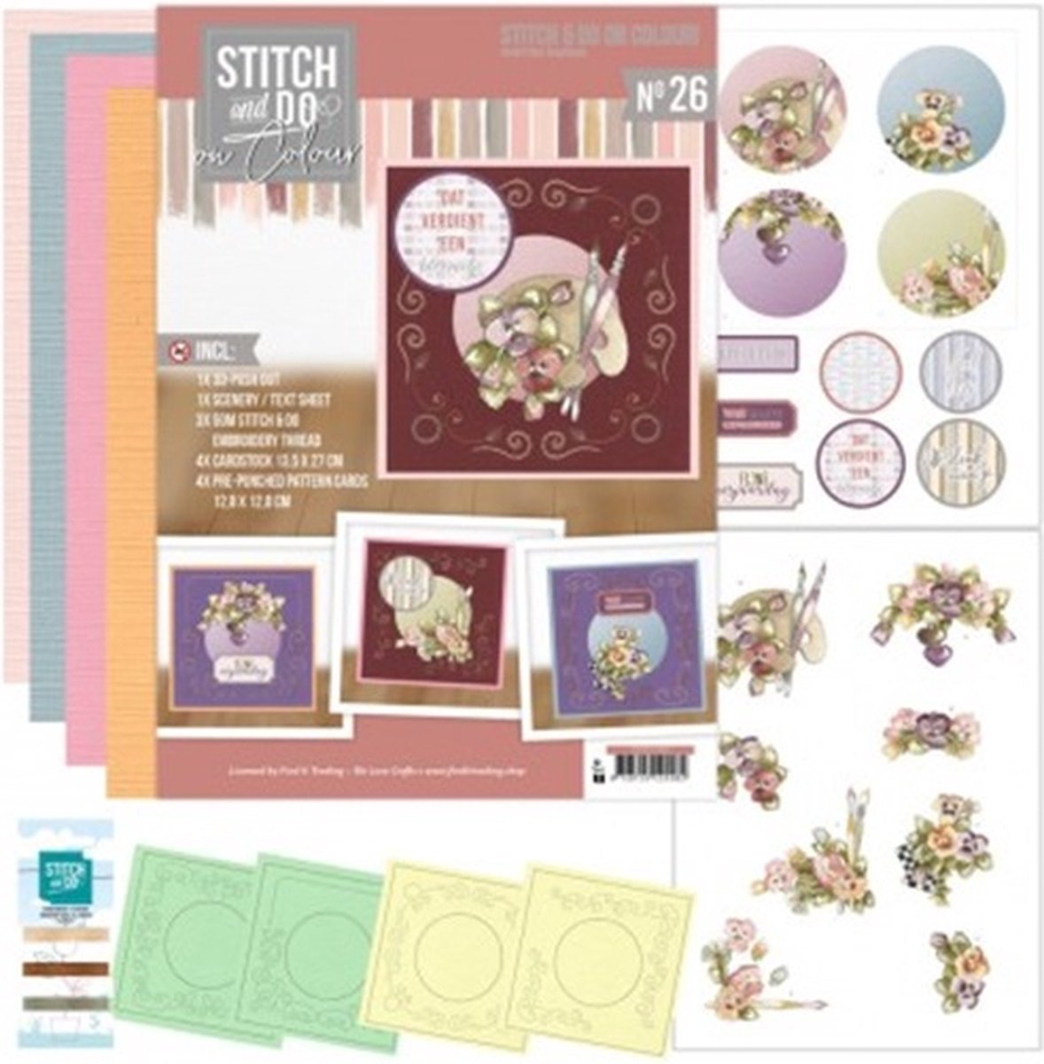 Stitch and Do on Colour 26 - Precious Marieke - Painted Pansies