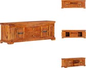 vidaXL TV-meubel - Massief acaciahout - 119 x 30 x 40 cm - Honingkleurige afwerking - Kast