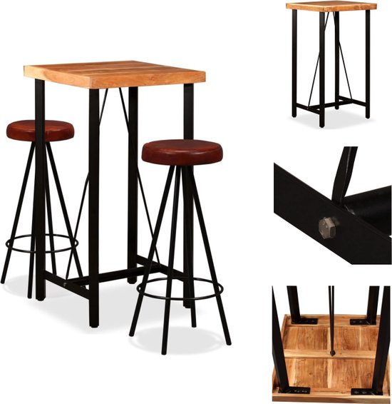 vidaXL - Tuintafel - Bruin - Acaciahout - 180 x 90 x 75 cm | Leen Bakker