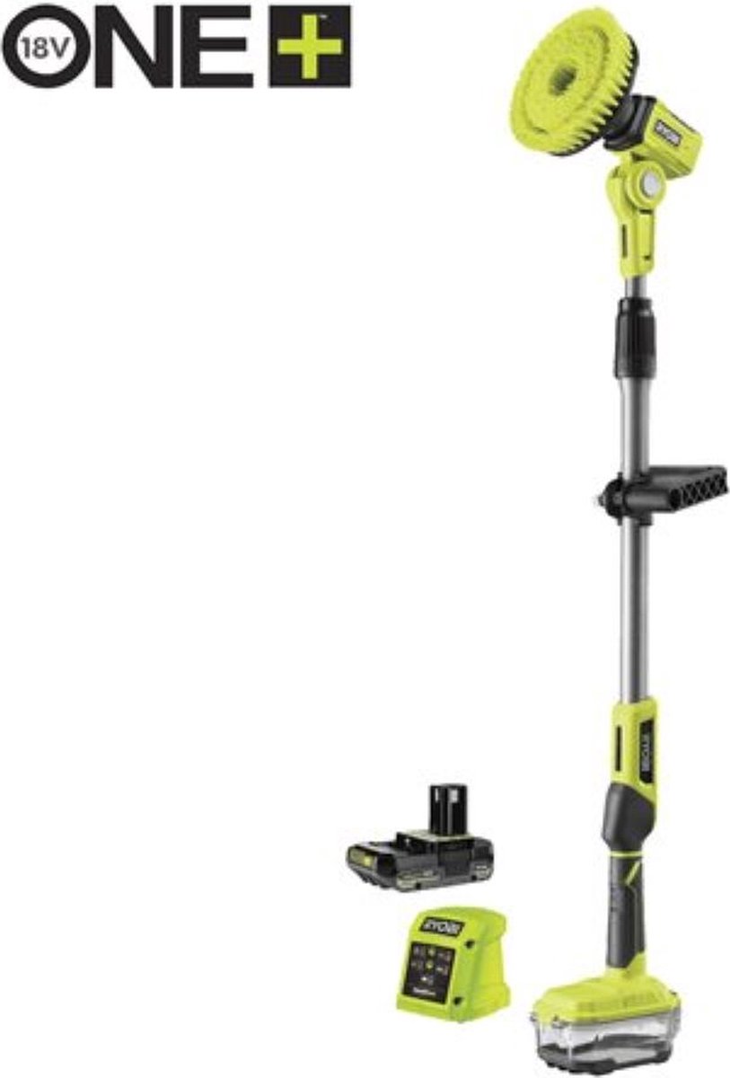 Goedkoopste Ryobi R18TPS-120G One 18V Li-ion Accu Telescopische Power Schrobber set (incl. 2.0Ah accu