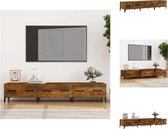 vidaXL Modern TV-meubel - Mediakast 150x34.5x30 cm - Gerookt Eiken - Kast