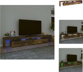 vidaXL TV-meubel - n - t - b - - TV-meubels - 260 x 36.5 x 40 cm - Gerookt eikenkleur - Met LED-verlichting - Kast