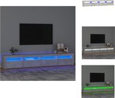 vidaXL TV-meubel - Betongrijs - 240 x 35 x 40 cm - Met RGB LED-verlichting - Kast