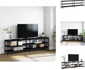 vidaXL TV-meubel - Trendy en praktisch - Meubelen - Afmeting- 180 x 30 x 50 cm - Kleur- Zwart - Kast